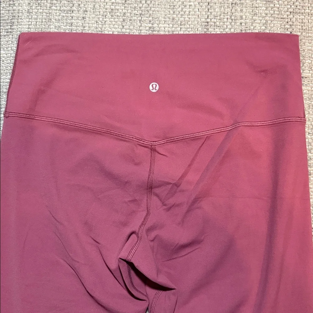 Lululemon Align Cropped Leggings Misty‎ Merlot Nulu size 12